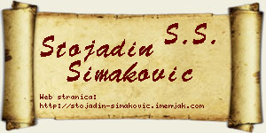 Stojadin Simaković vizit kartica
